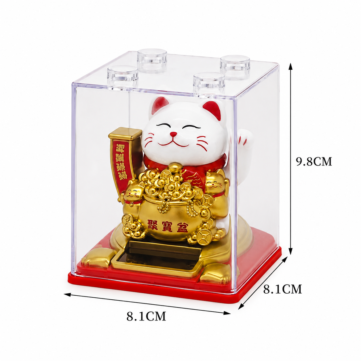 Lucky Fortune Cat Solar Ornament