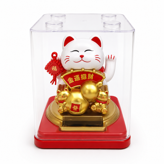 Lucky Wealth Cat Solar Ornament