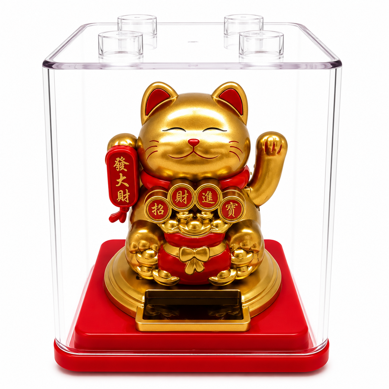 Lucky Prosperity Cat Solar Ornament