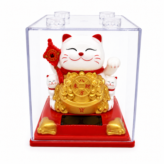 Lucky Fortune Cat Solar Ornament