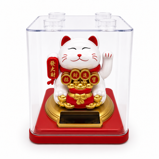Lucky Wealth Cat Solar Ornament