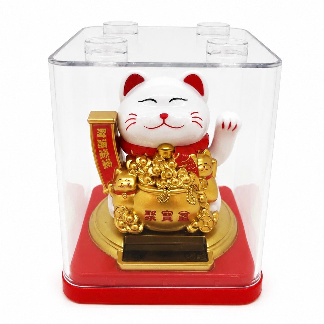 Lucky Fortune Cat Solar Ornament